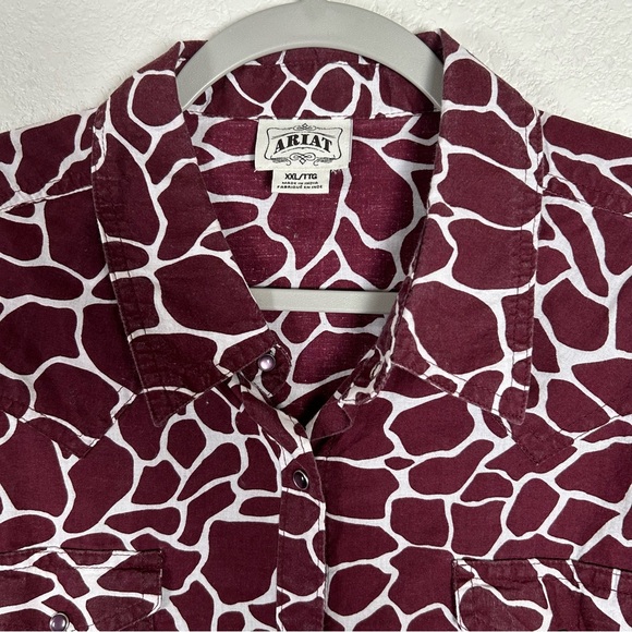 Ariat Women’s Sz XXL 100% cotton semi fitted Western shirt Cowgirl Rodeo Ranch - Picture 3 of 13